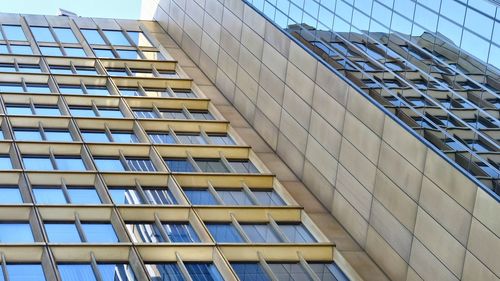 Low angle view of modern building against sky