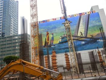 Low angle view of construction site