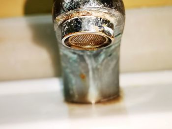 Close-up of drink in glass on table