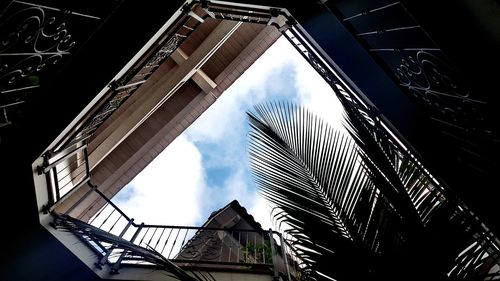 Low angle view of skyscrapers against sky