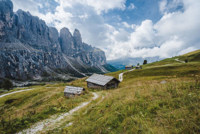 Panoramic view of landscape and mountains against sky