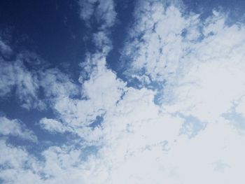 Low angle view of clouds in sky