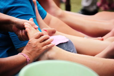 Close-up of hands