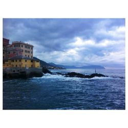 View of sea against cloudy sky