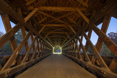 Old covered bridge in new england fall