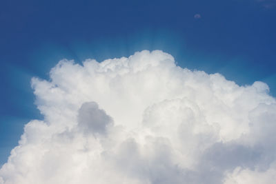 Low angle view of clouds in blue sky