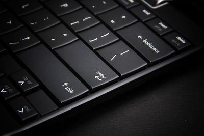 Close-up of computer keyboard