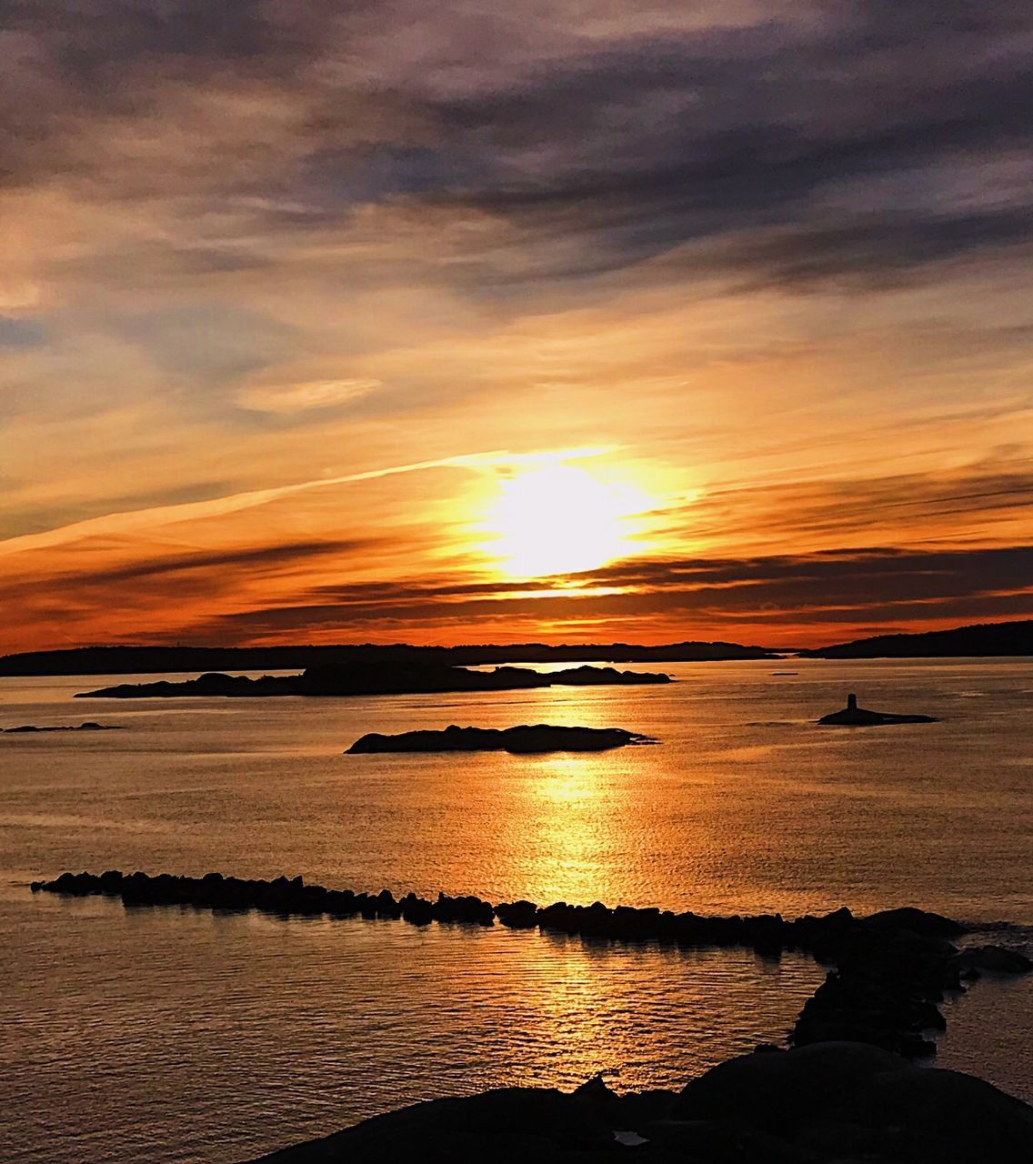 SCENIC VIEW OF SEA DURING SUNSET