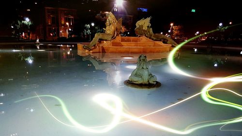 Light trails at night