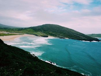 High angle view of beach