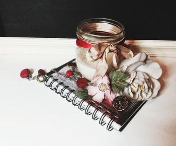 Close-up of food on table
