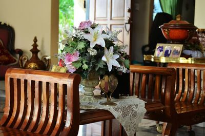 Table and chairs at home