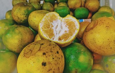 Close-up of fruits for sale in market