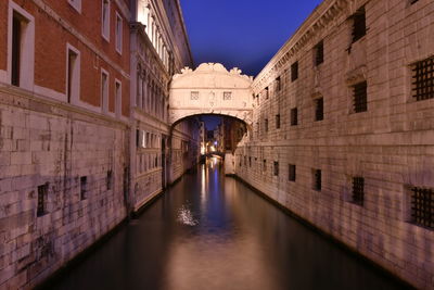 View of canal amidst buildings in city