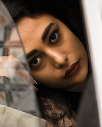 Close-up of young woman