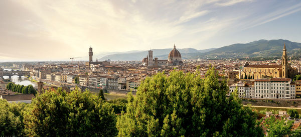 Sunset cityscape from florence, italy - piazzale michelangelo