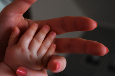 Close-up of hands