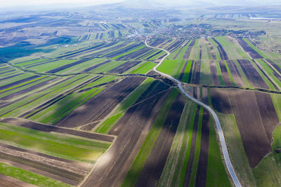 Aerial view of agricultural field