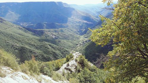 Scenic view of mountains