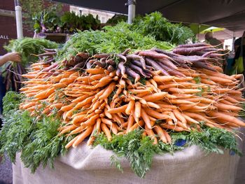 Vegetables for sale at market stall