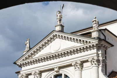 Low angle view of statue of building