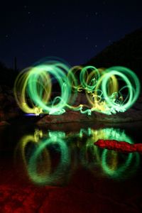 Light trails at night