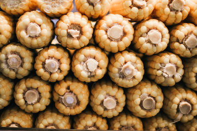 Full frame shot of pumpkins for sale at market