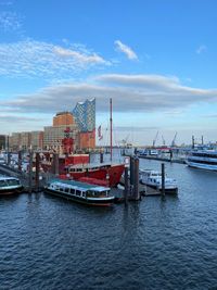 Boats in harbor