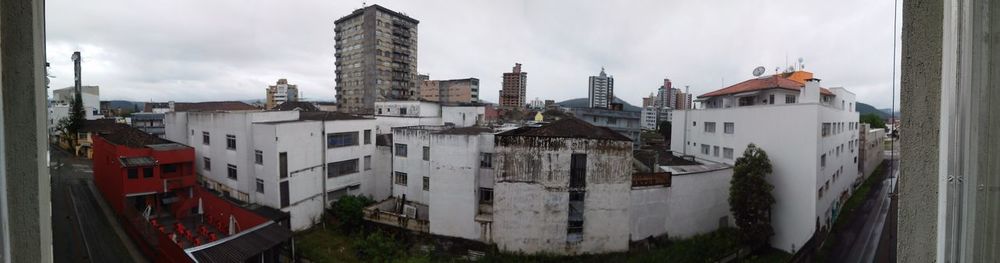 Panoramic view of cityscape against sky