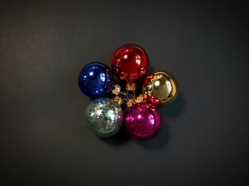 Close-up of christmas ornament on table