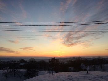 Scenic view of dramatic sky during sunset