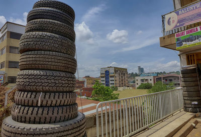 Panoramic shot of city against sky