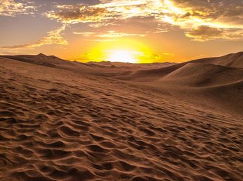 Sunset over desert