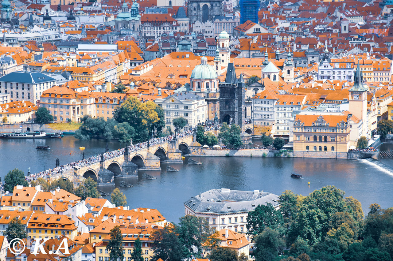 building exterior, architecture, built structure, city, water, travel destinations, building, river, residential district, high angle view, travel, place of worship, cityscape, history, tourism, the past, nature, bridge, bridge - man made structure, no people, outdoors