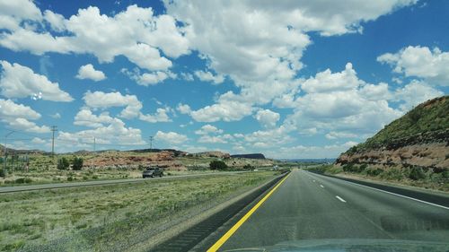 Road passing through landscape