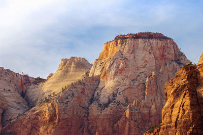 Sunset overlooking zion national park