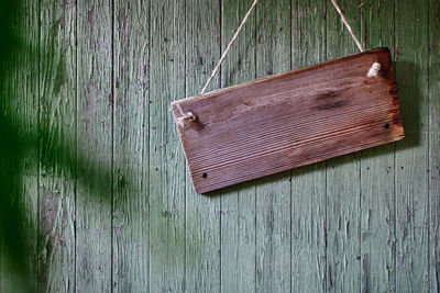 Close-up of old wooden door