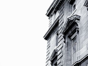 Low angle view of building against clear sky