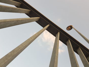 Low angle view of bridge against clear sky