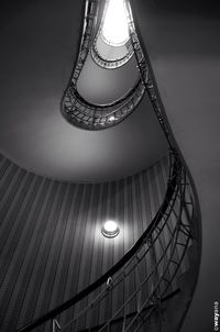 Low angle view of spiral staircase