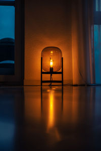 Interior of illuminated room