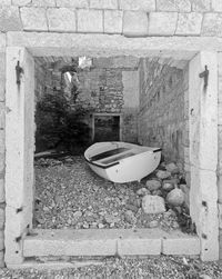 Damaged wall in a building