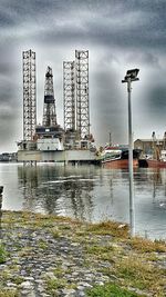 Boats in harbor