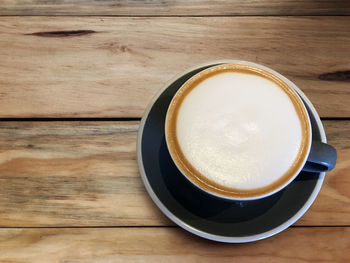 Directly above shot of coffee on table