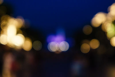 Defocused lights at night