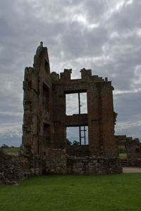 Old ruin against cloudy sky