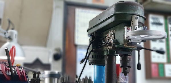 Close-up of machine part