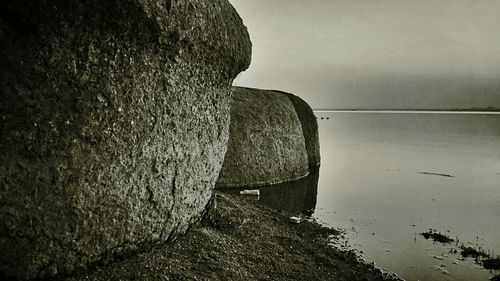 Rocks in sea