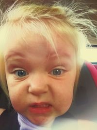 Close-up portrait of cute girl