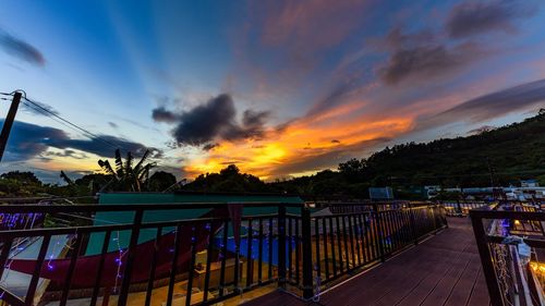 View of bridge against sky at sunset